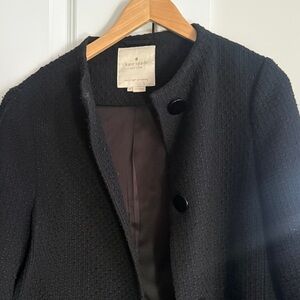 Kate Spade Textured Black Coat.